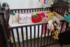 Selling: Brand new Baby cot never used with bedding set 