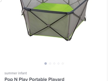 Selling: Summer pop n play play pen on the go