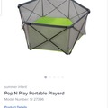 Selling: Summer pop n play play pen on the go