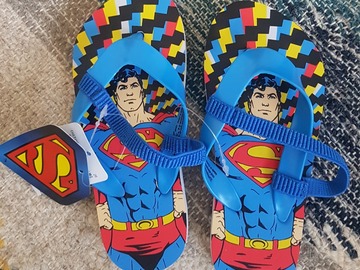 Selling: Boys Superman Flip Flops size 26 (for 3yr old)