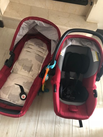 Goodboy Stroller Set Car Seat And Chair Weekakids - Red Car Seat And Stroller Set