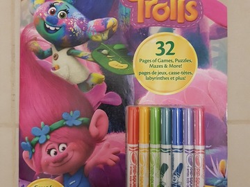 Selling: Trolls Crayola Games & Puzzles Coloring Book